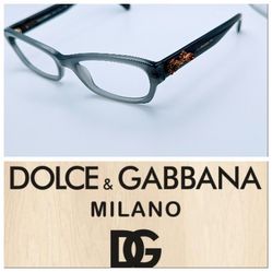 Stunning RARE Vintage Dolce&Gabbana DG3150 2676 Gray Eyeglasses Frame ONLY 52[]17-135 Made In Italy