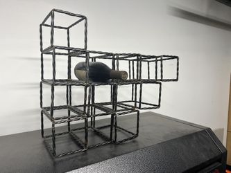 Iron Welded Countertop Wine Rack Handmade