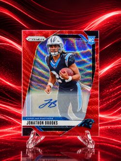 2024 Panini Prizm Red Wave Prizm #357 Jonathon Brooks RC Auto #/149