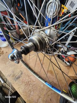 Vintage 700c Italian Ambrosio Rear Wheel Campagnolo Skewer