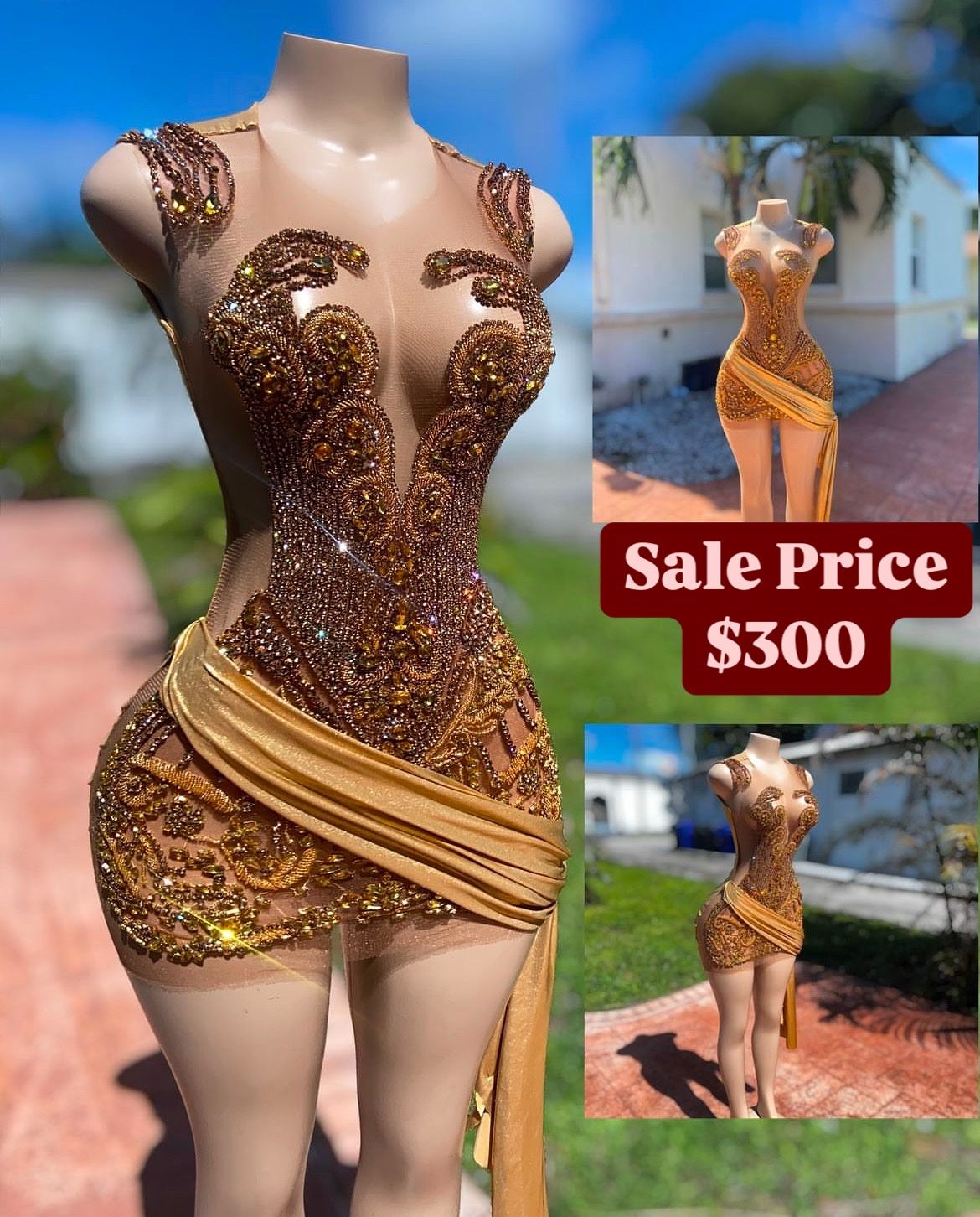 Custom Gold Dress