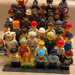 Lego Lot Variety 45 Lego Minifigures Plus Accessories Bag  