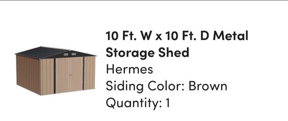 10ft × 10ft Metal shed NEW!