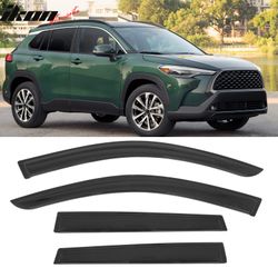 Fits 2022-2025 Toyota Corolla Cross Tape on Window Visors Vent Rain Sun Wind Guards
