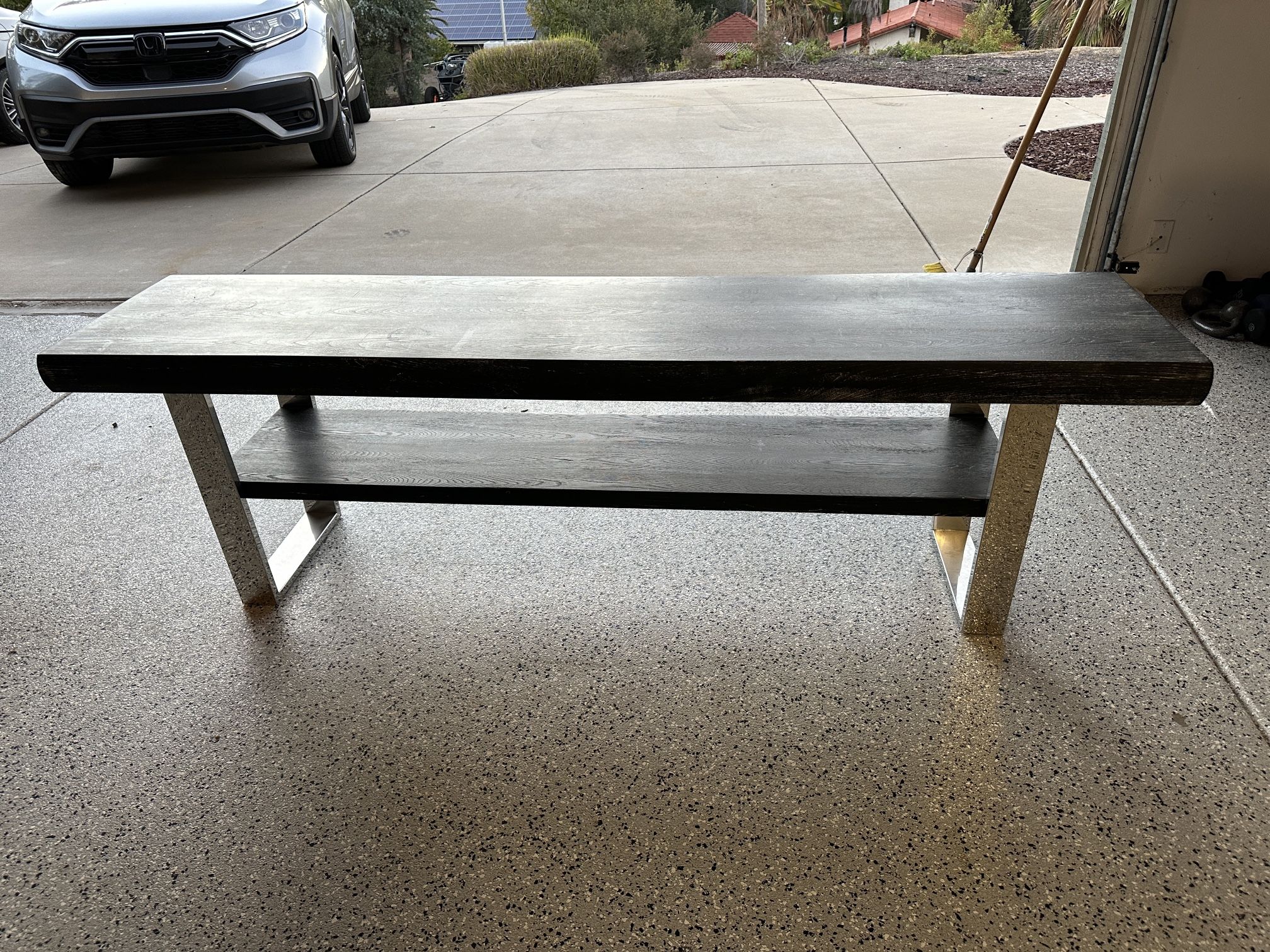 Heavy Duty Wood And Metal Console Table