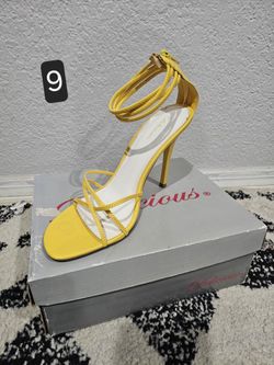 Yellow Open Toe Heels (NEW)