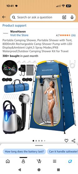 portable camping shower