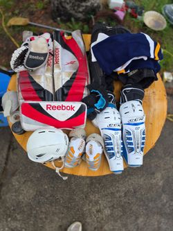 Kids hockey gear bundle pads helmet & more