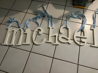 Set of wooden letters “ Michael “ for a boys bedroom