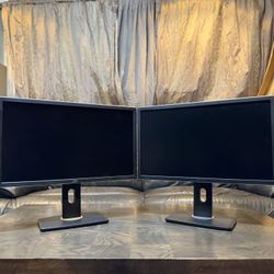 Slim Two ( dual ) DELL P2414Hb 24” flatscreen widescreen Full HD 1080p VGA DVI DP computer monitors