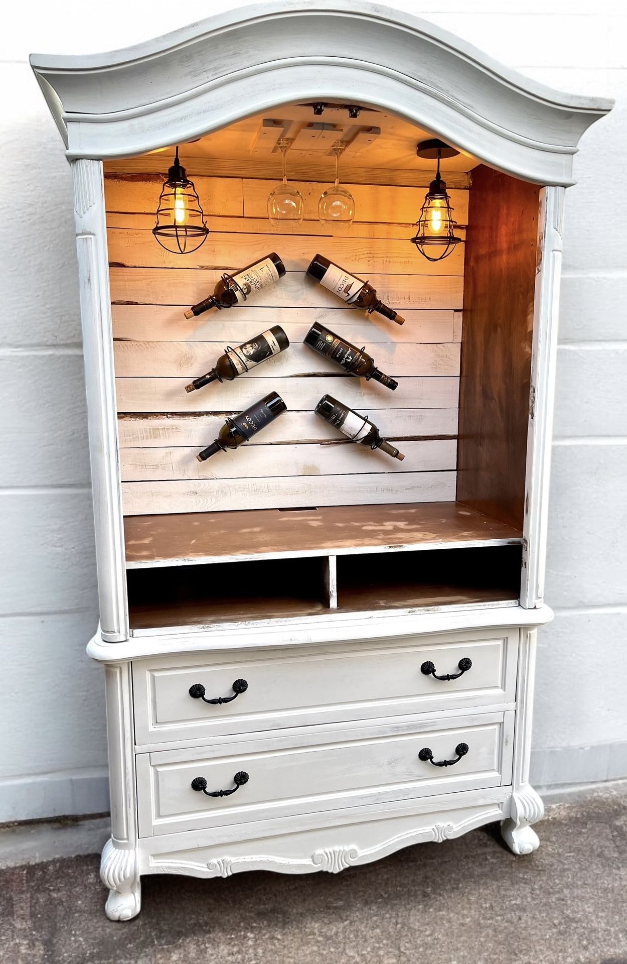 Wine Bar Hutch and Cabinet