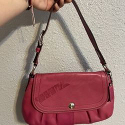 Pink Coach Leather Bag 