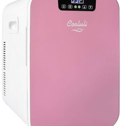 Cooluli 20L Pink Mini Fridge