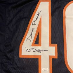 Doug Plank Custom Blue Jersey Bears W/46 Defense JSA COA
