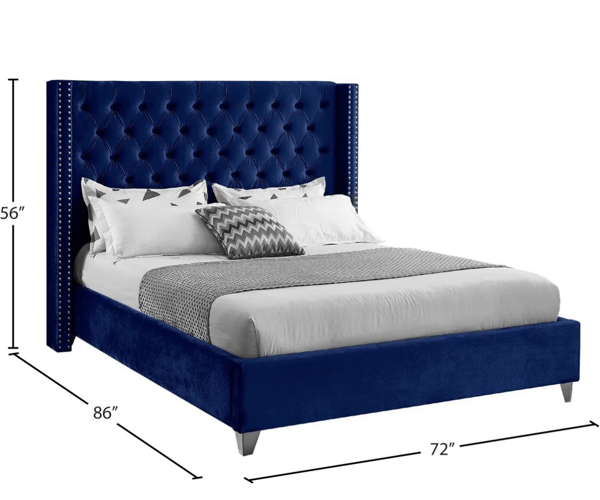 Occoquan Upholstered Wingback Bed