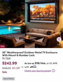 Outdoor TV enclosure and Mount