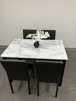 5 Pc Dining/ Dinette set White/ black/ brown