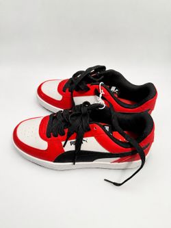 PUMA Rebound V6 Low — White / For All Time Red / Puma Black,