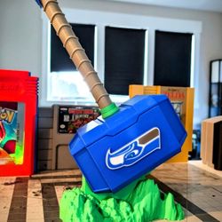 Seattle Seahawks Thor Hammer 💙💚 Super Bowl Edition Party Prop 💙💚