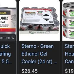 2 Hour 12 Pack Sterno Gel 