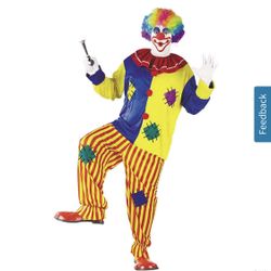 Plus Size Mens Clown Costume 