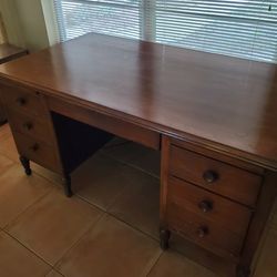 Traditional Antique Walnut Executive Desk