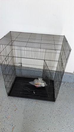 Black Wire Pet Cage with Tray