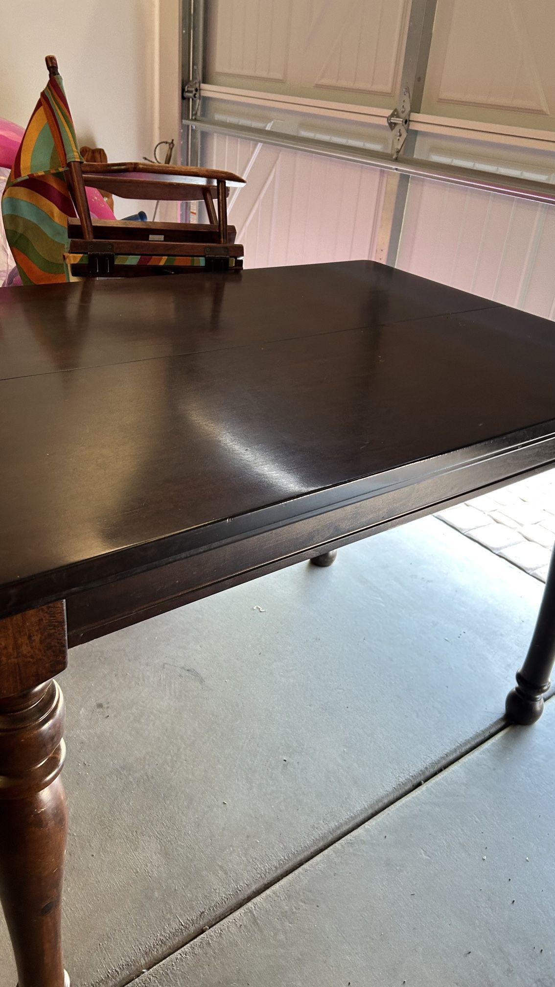 Solid wood counter height table