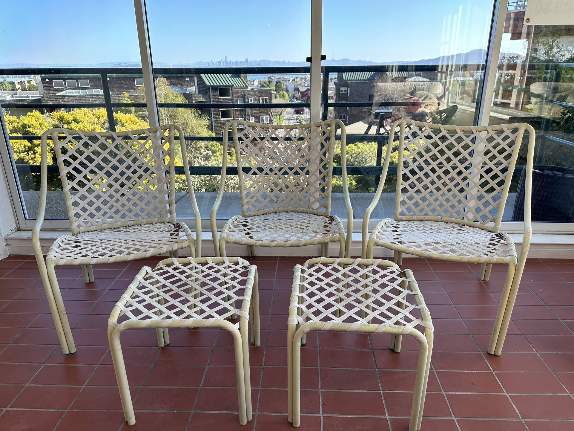 Vintage Brown & Jordan Tamiami Patio Chairs and tables 