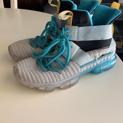 Vitike Gray Black Teal High Top Basketball shoe