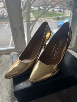 Calvin Klein Gold Heels