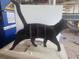 Wooden Cat 24”x22”