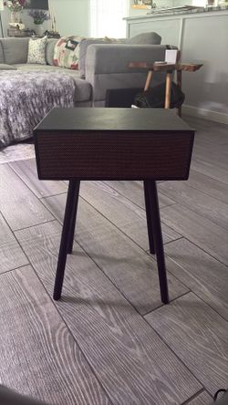 Modern Bluetooth Speaker Stand / Side Table – Black Wood Finish