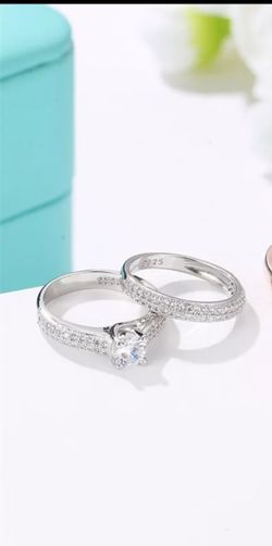 Rings double zircons size 10, 9, 8 , 7, 6