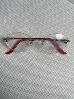 Elegant Frameless Pure Titanium Eyeglass Frame / Pink-Purple Sophisticated Myopia Glasses (Model T3819RS-2A) Material: Made of pure titanium, excepti