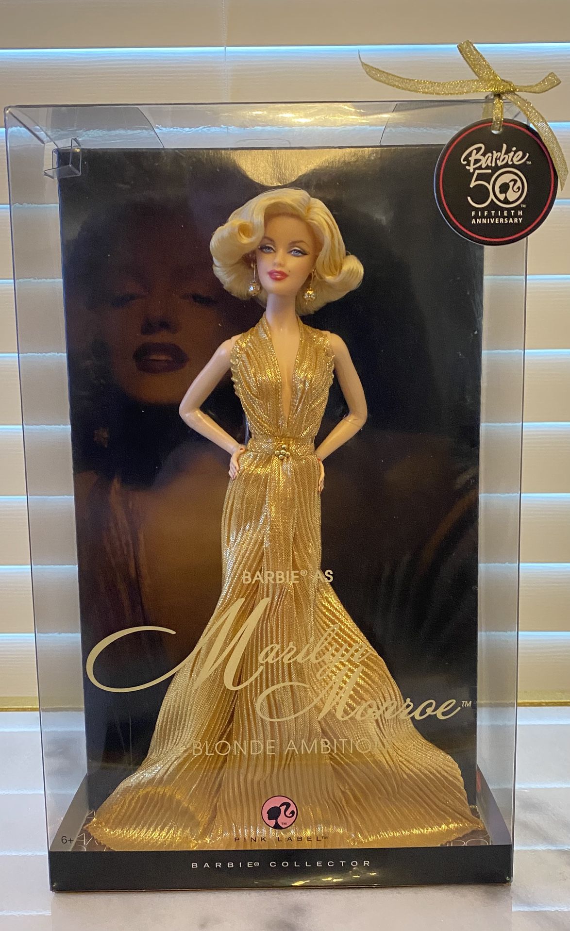 2008 Mattel “Marilyn Monroe” Ambition Barbie Doll, 50th Anniversary #N4987, Mint Condition, Original Box Never Opened