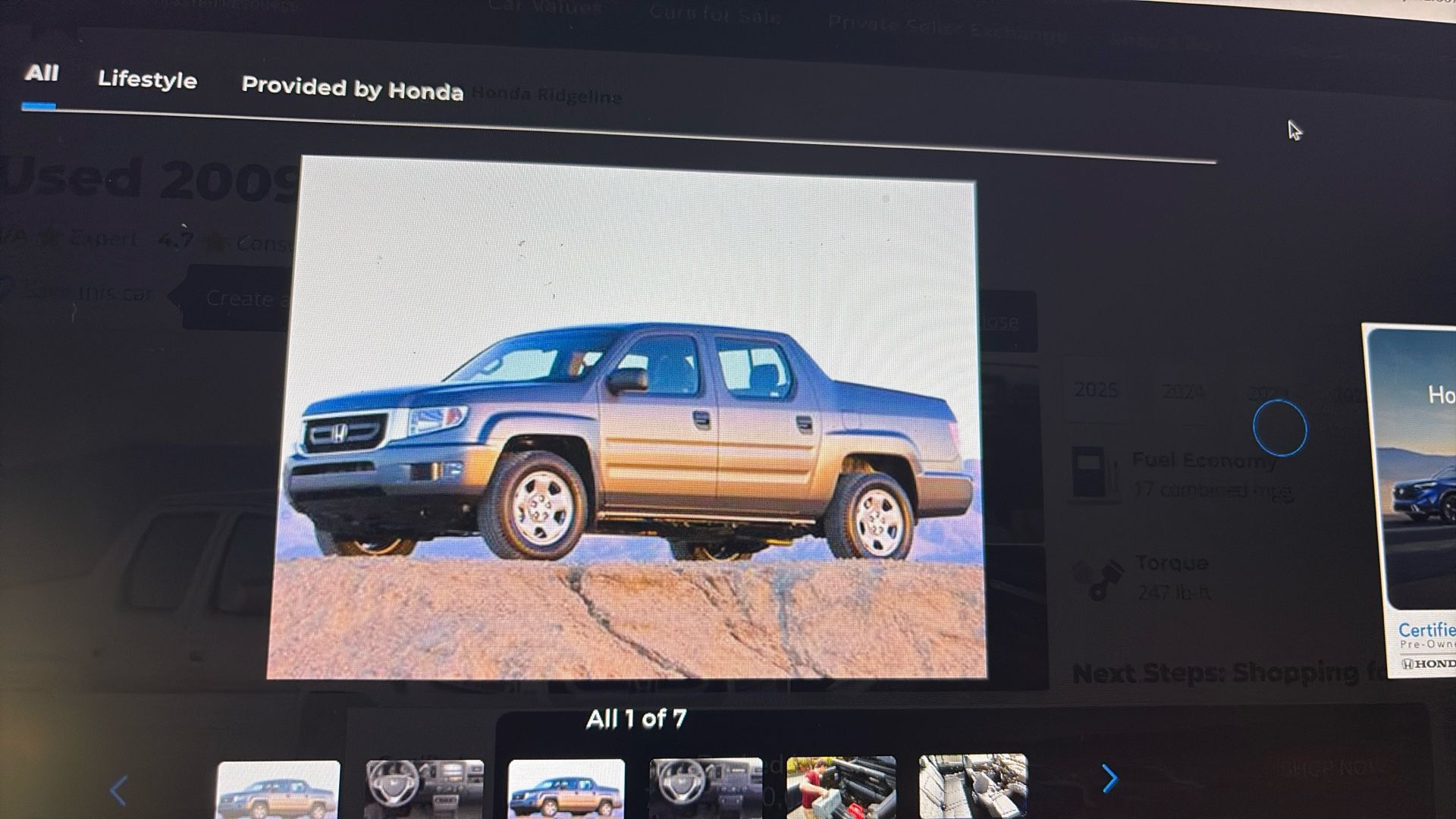 06/14 Honda Ridgeline rear end suspension parts