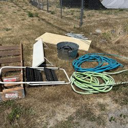 Free Stool, Ladder, Hoses, Table, Shelves
