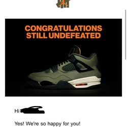 Undefeated x Jordan AJ IV Retro 2025 size 8 Nike