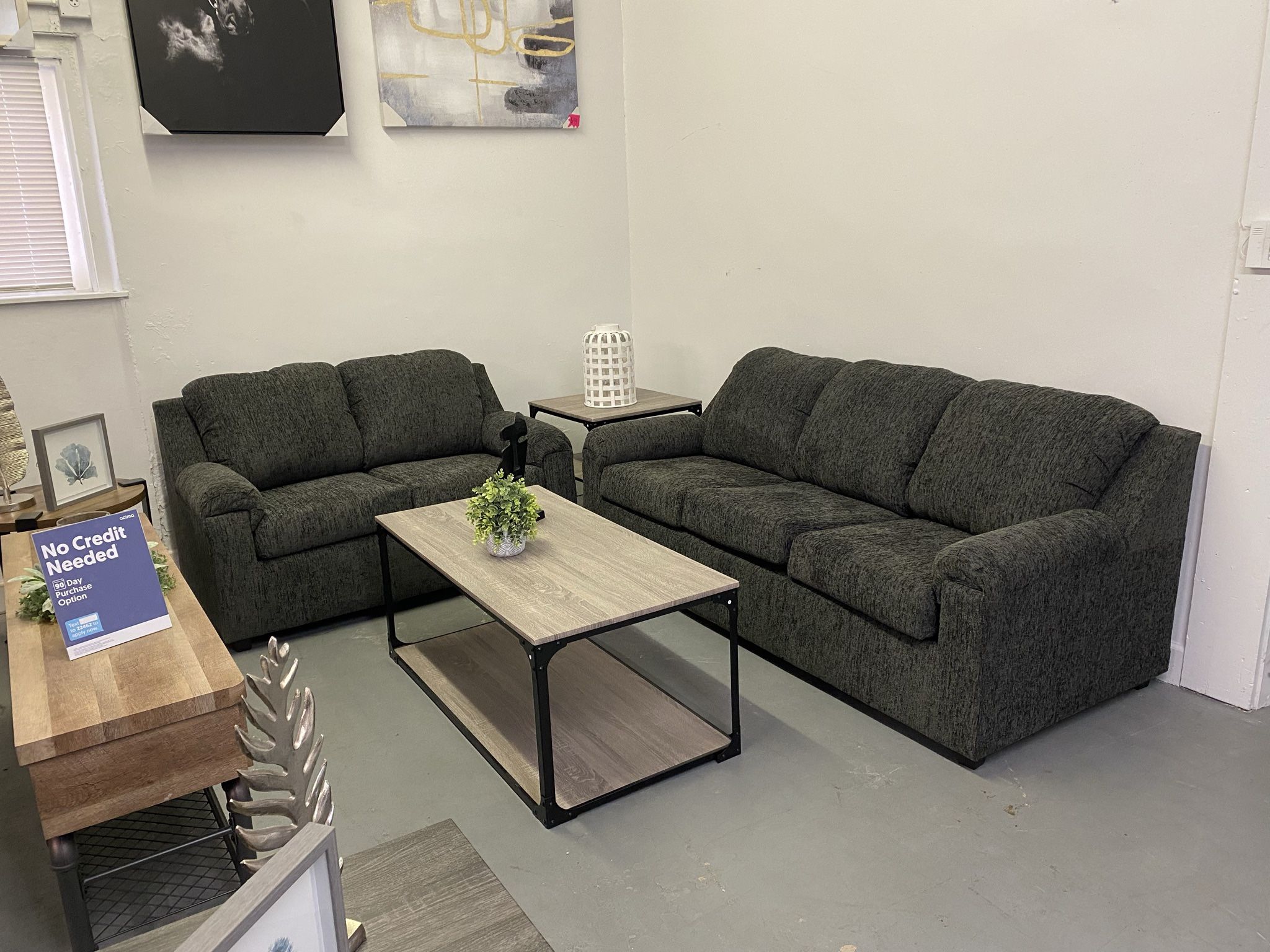 Grey Sofa And Love Seat
