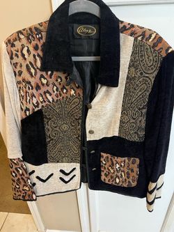 Alex Kim Patchwork Jacket XL! Tags cut out