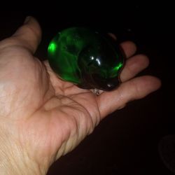 Green Glass Piggy