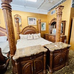 AICO By Michael Amini MONTE CARLO Brown 5pcs Bedroom Set - GA