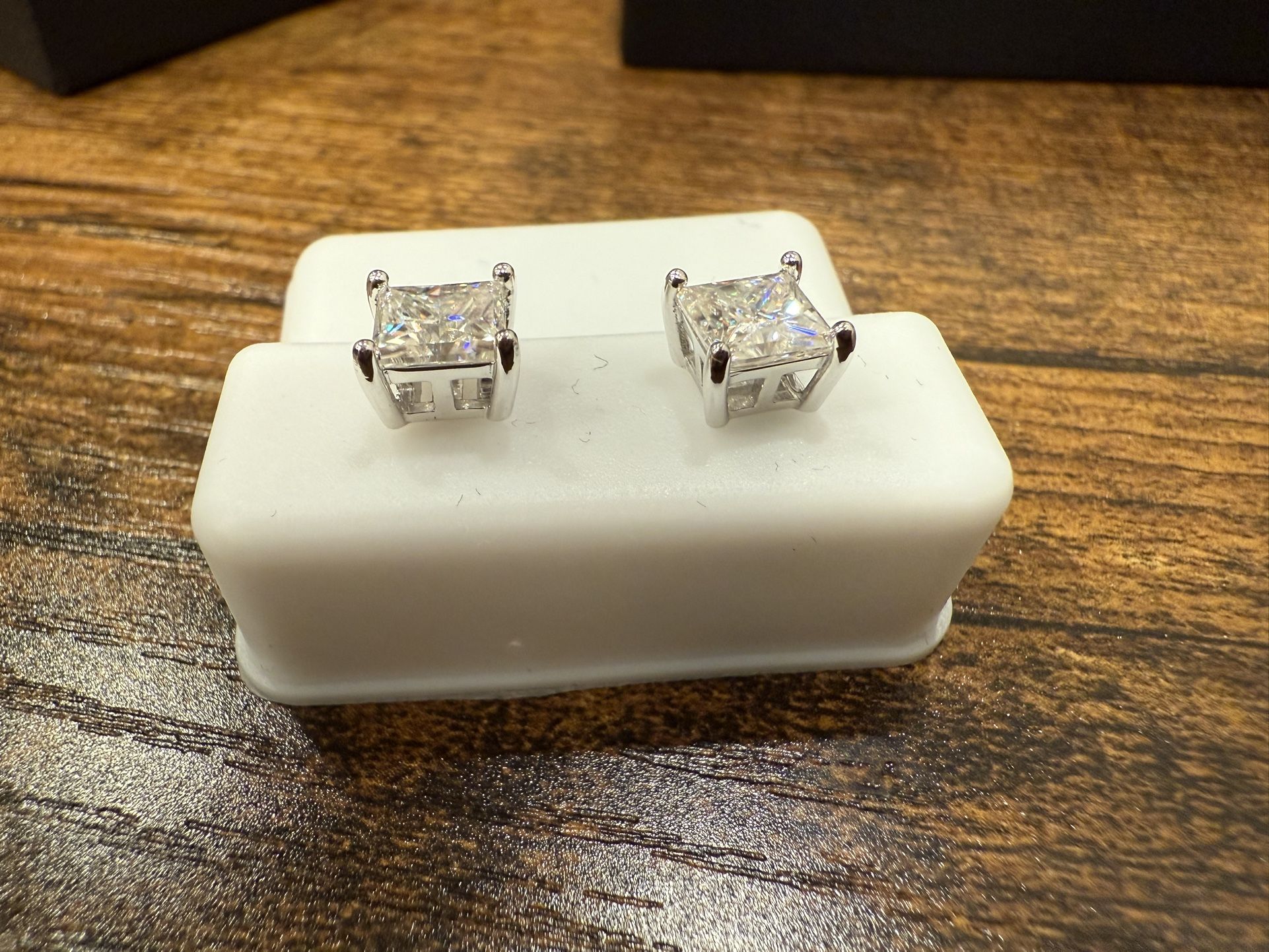 Sterling Silver Moissanite Stud Earrings