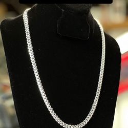 Silver Cuban link chain
