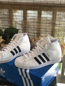 Adidas Original Men's PRO MODEL Shoes NEW AUTHENTIC White/Black