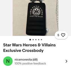 Heroes and Villains Star Wars Jedi Tech Crossbody Bag Wallet Women Disney