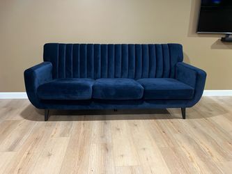 Navy blue sofa