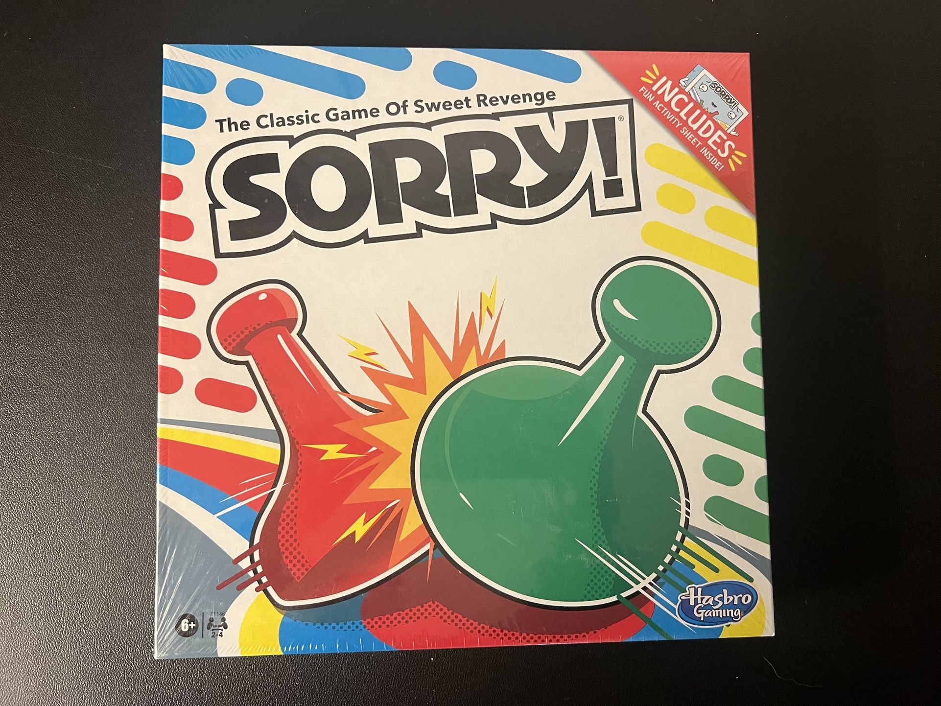 Sorry! Classic Hasbro Board Game for Kids Ages 6 and Up 2-4 Players NEW, SEALED