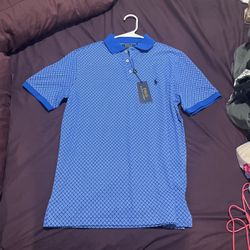Polo Ralph Lauren Shirt (blue And White) Size Small
